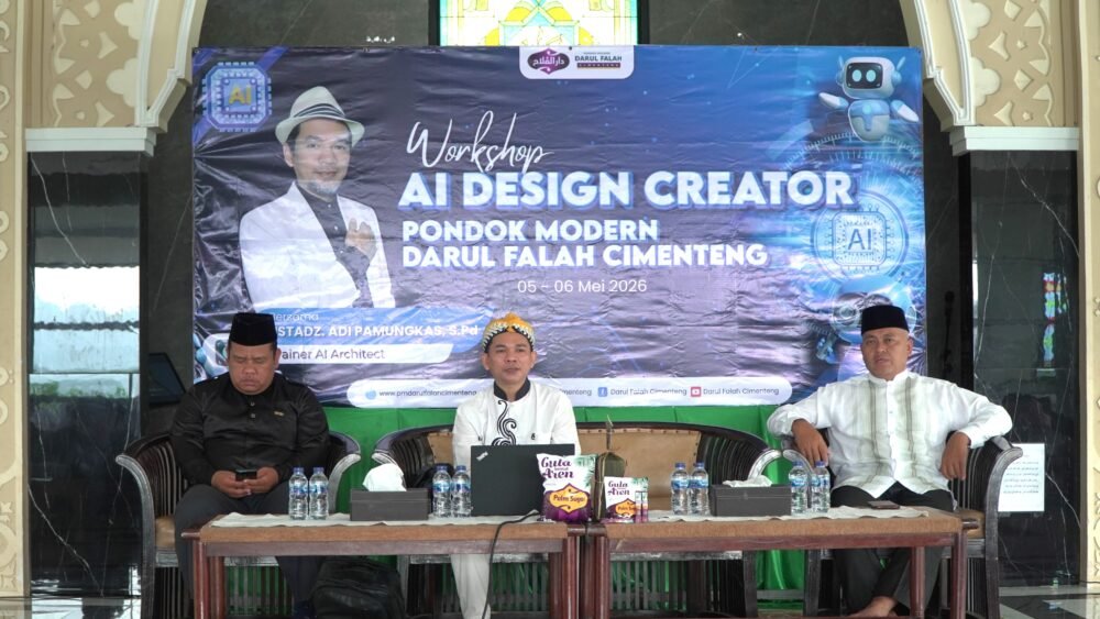 Pondok Modern Darul Falah Cimenteng gelar Workshop AI Design Creator
